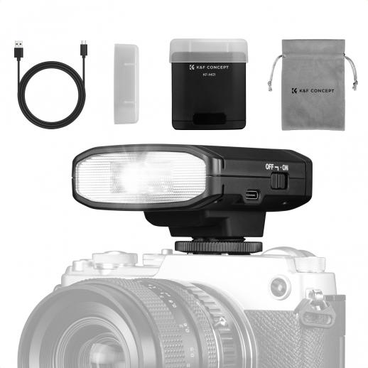 K&F CONCEPT Mini On-Camera Flash GN12, 5600K, 2000mAh Built-in Battery, Compatible with Canon, Fuji, Sony, Nikon, Panasonic, Olympus, Pentax & Other DSLR/Mirrorless Cameras with Standard Hot Shoe K&F CONCEPT Mini On-Camera Flash GN12, 5600K, 2000mAh Built-in Battery, Compatible with Canon, Fuji, Sony, Nikon, Panasonic, Olympus, Pentax & Other DSLR/Mirrorless Cameras with Standard Hot Shoe